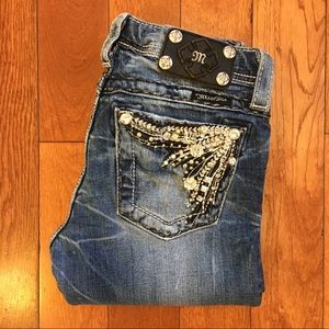 Miss Me 💎 Bling Jean Juniors Skinny Leg Low Rise